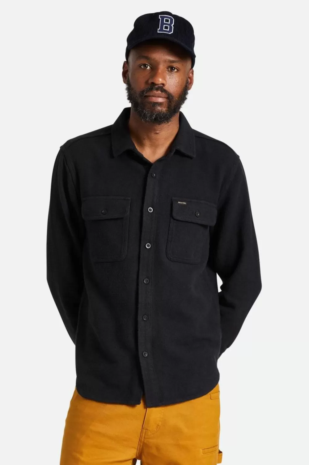 Brixton Bowery Textured Loop Twill L/S Overshirt^ Button Ups | Flannels