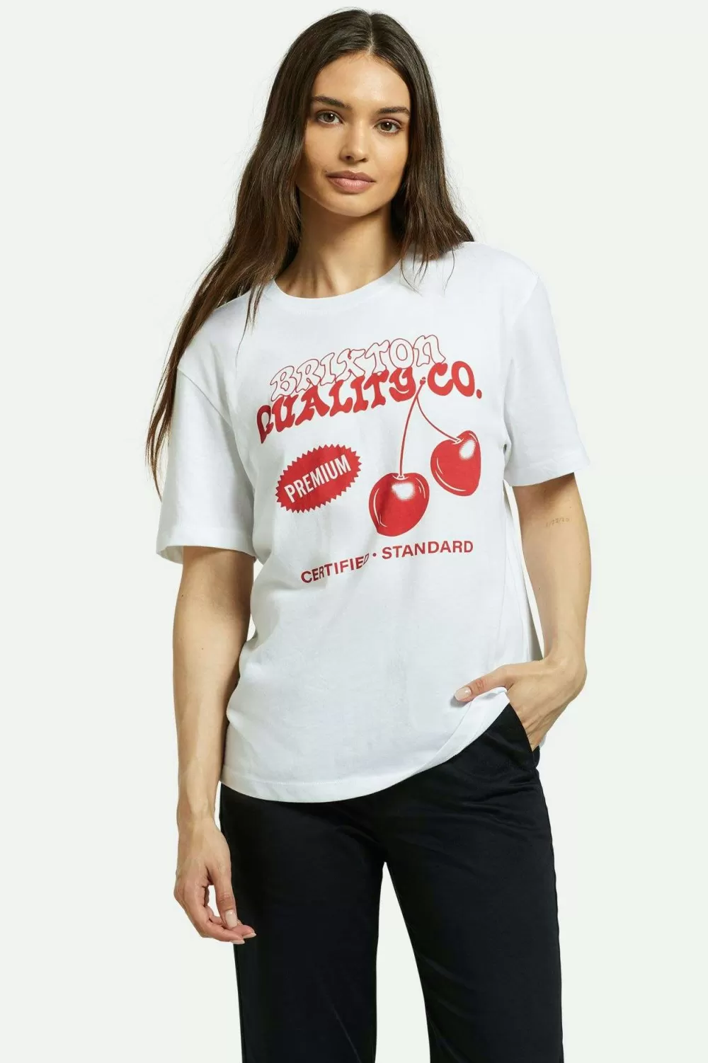 Brixton Premium Cherry Vintage Crew T-Shirt^Women Tops | T-Shirts & Tanks