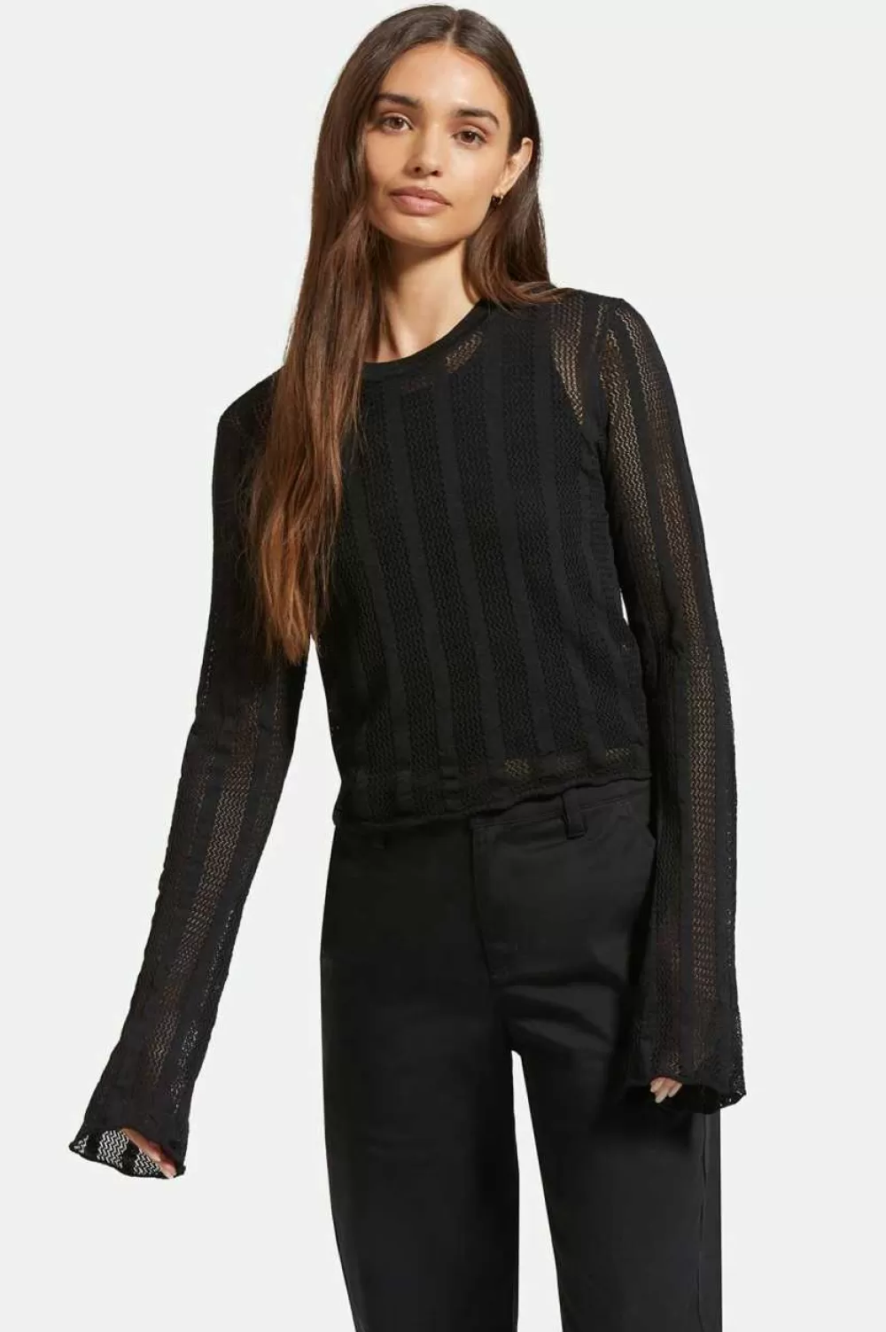 Brixton Sheer L/S Knit Top^Women Tops