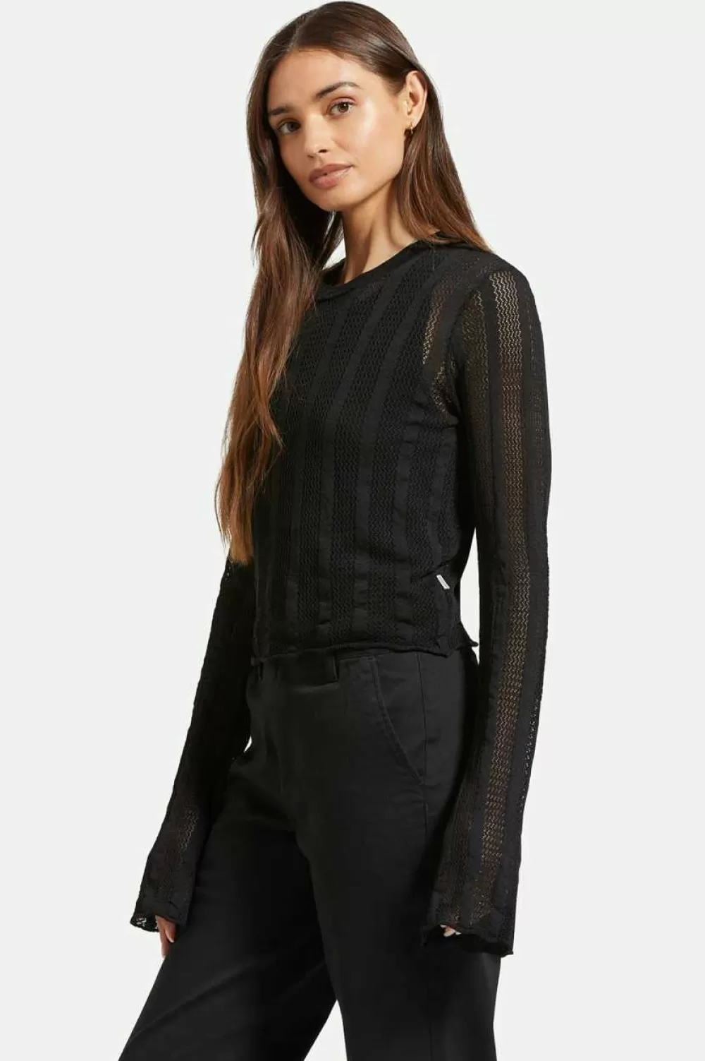 Brixton Sheer L/S Knit Top^Women Tops