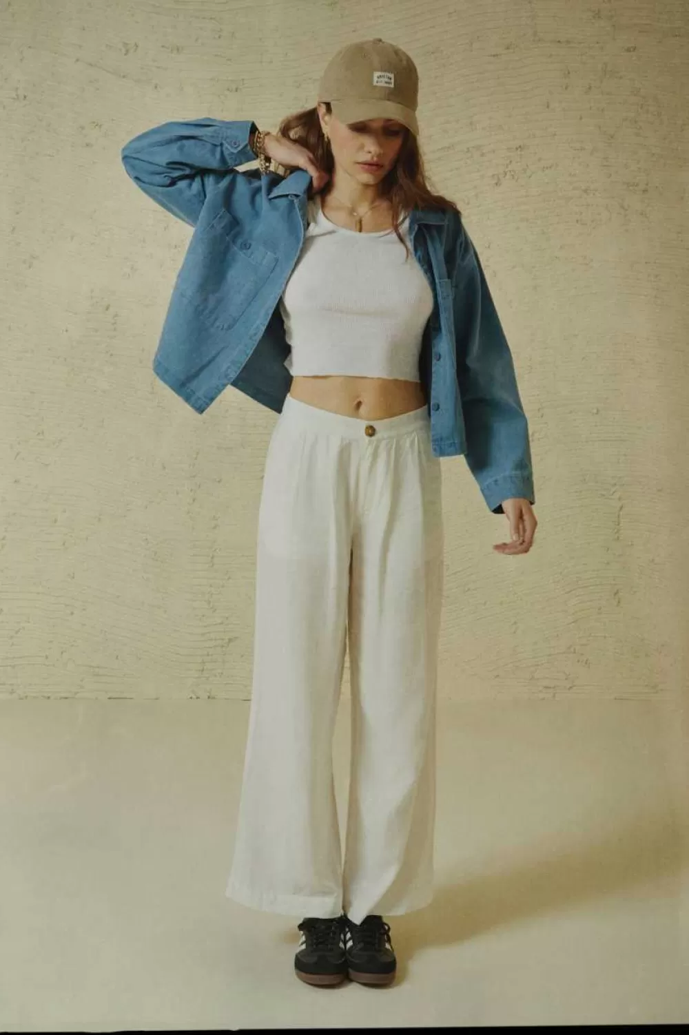 Brixton Vintage Linen Blend Wide Leg Pant^Women Pants