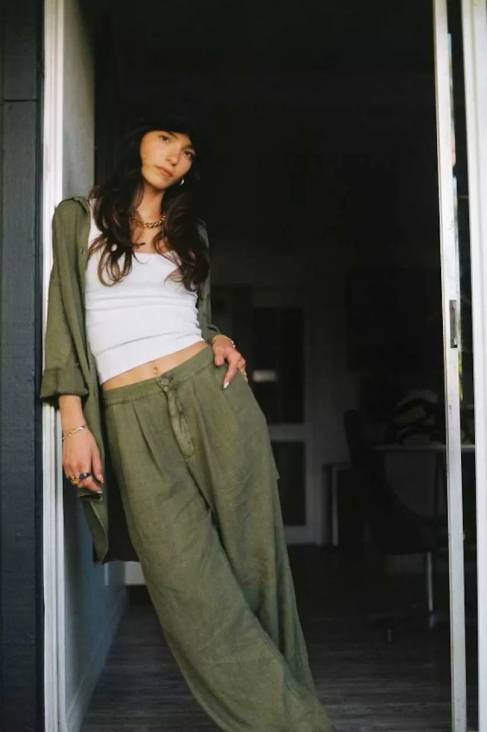 Brixton Vintage Linen Blend Wide Leg Pant^Women Pants