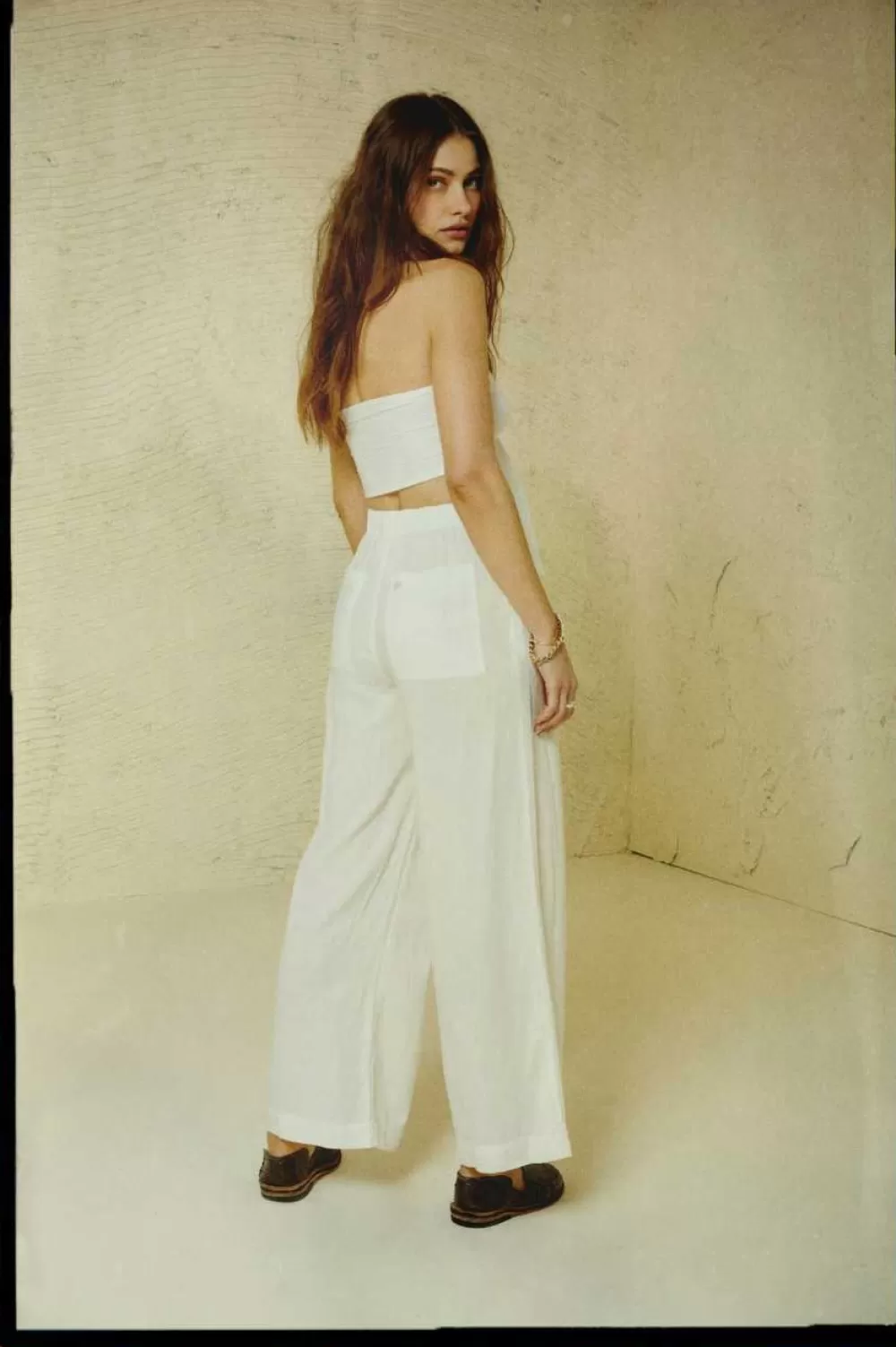 Brixton Vintage Linen Blend Wide Leg Pant^Women Pants