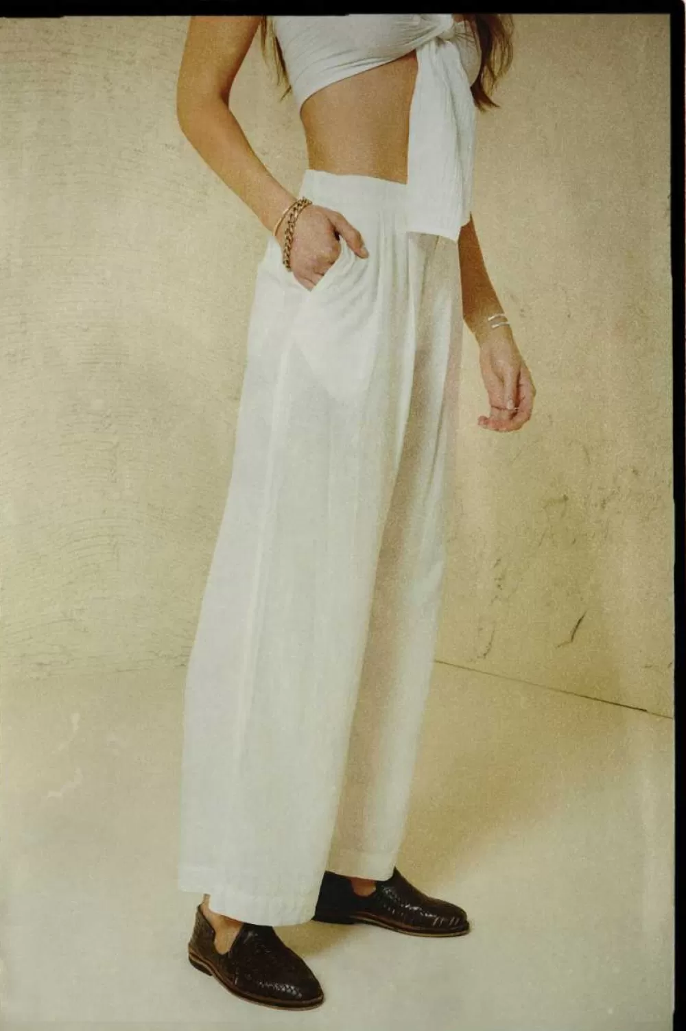 Brixton Vintage Linen Blend Wide Leg Pant^Women Pants