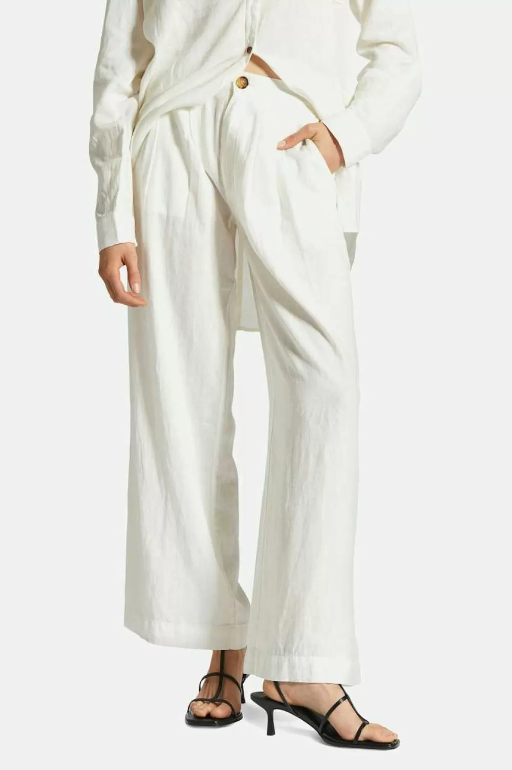 Brixton Vintage Linen Blend Wide Leg Pant^Women Pants