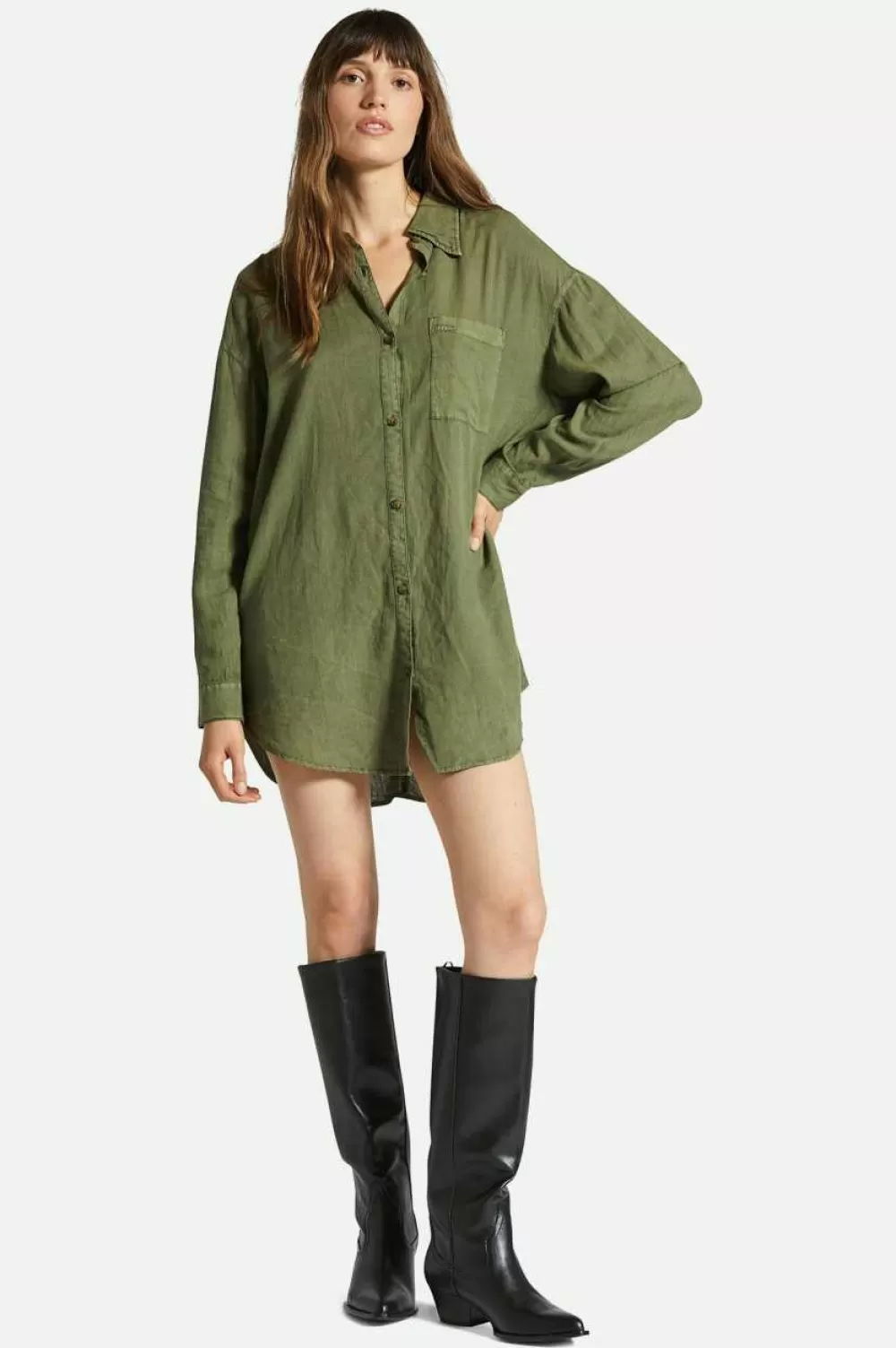 Brixton Vintage Linen L/S Woven Shirtdress^Women Dresses & Skirts | Tops