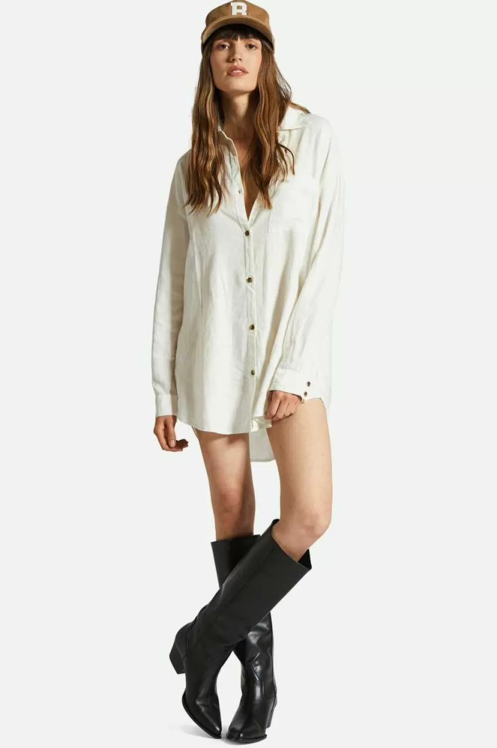 Brixton Vintage Linen L/S Woven Shirtdress^Women Dresses & Skirts | Tops